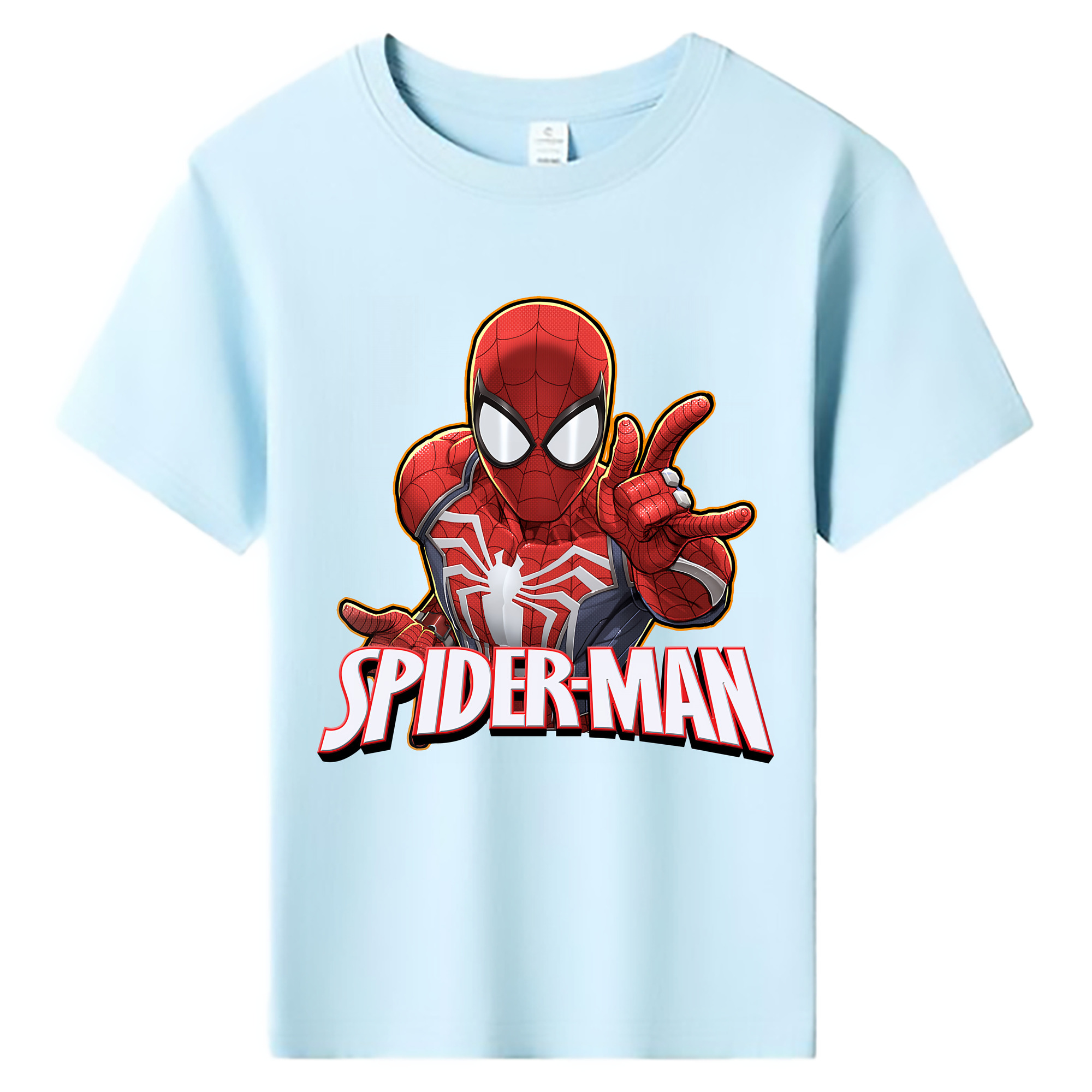 （画像用） Spider Man スパイダーマン 綿100％キッズTシャツ（フロントプリント）